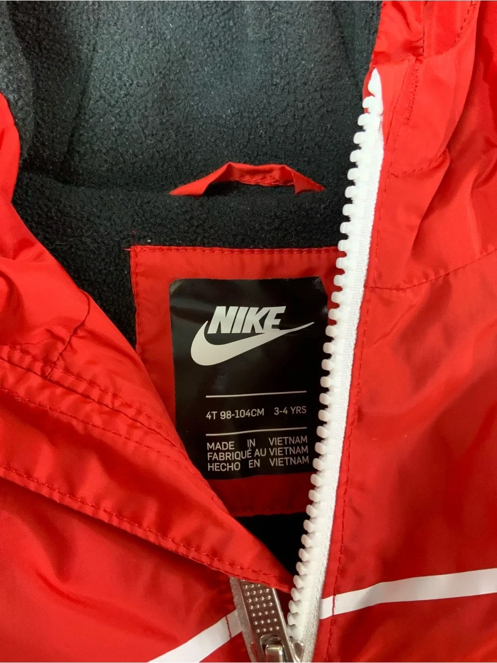 Nike Boys 3T 4T Windbreaker Jacket Lot 2 Full Zip Windrunner Big Swoosh Hooded